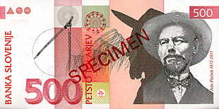 Jože Plečnik na bankovcu