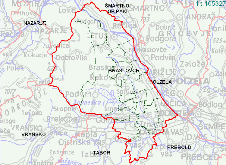 Braslovče - zemljevid