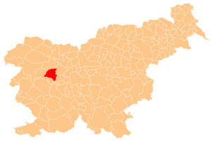 Gorenja vas - Poljane - karta