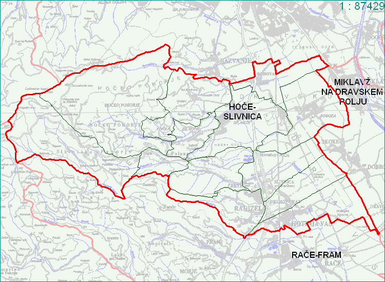 Hoče - Slivnica - zemljevid