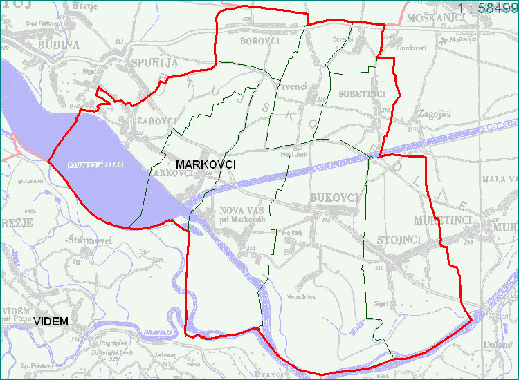 Markovci - zemljevid