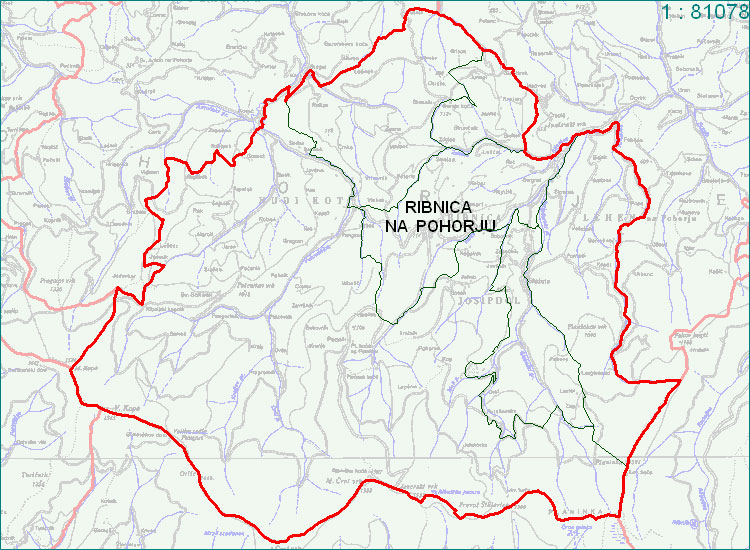 Ribnica na Pohorju - zemljevid