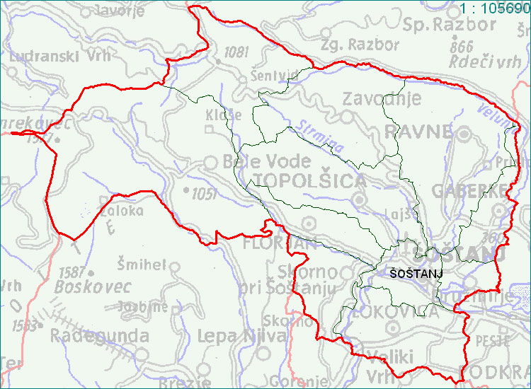 Šoštanj - zemljevid